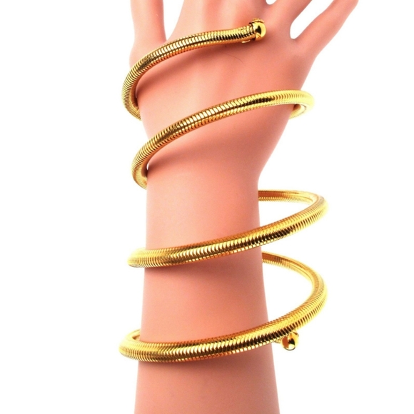 CHANEL Iconic Arm Cuff Bracelet Coil Spring 1997 - Picture 4 of 12